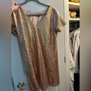 Gold sequence Lucy in the sky dress